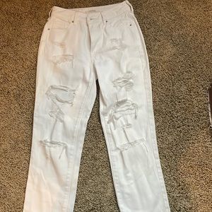 Pacsun white ripped mom jeans